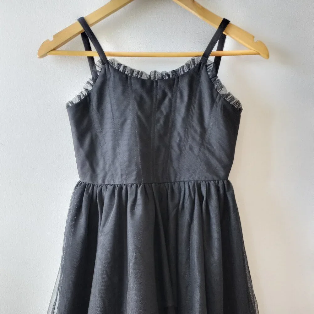 'Rare Editions' Black Dress Size Age 10 Tulle EUC